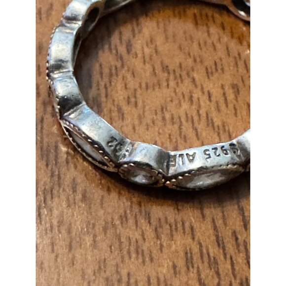 Pandora 925 ALE Sterling Silver Marquise & Round Eternity Band Ring Clear CZ  Si - Picture 12 of 16